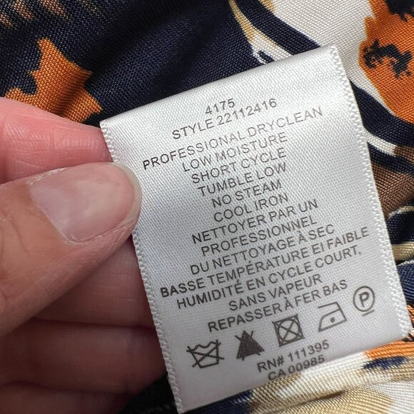 NWT Tory Burch Verda Dress XS Matmi Silk Ikat Midi Sheath Resort Cowl Neck - Picture 14 of 14